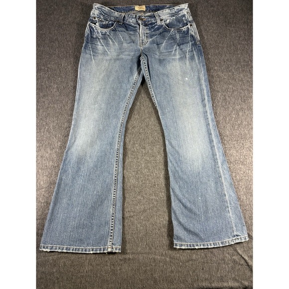 Buckle Denim - Buckle BKE Star Jeans Women's 34x29 Low Rise Blue Light Wash‎ Star Flare Jeans